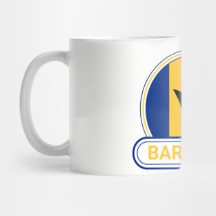 Barbados Country Badge - Barbados Flag Mug